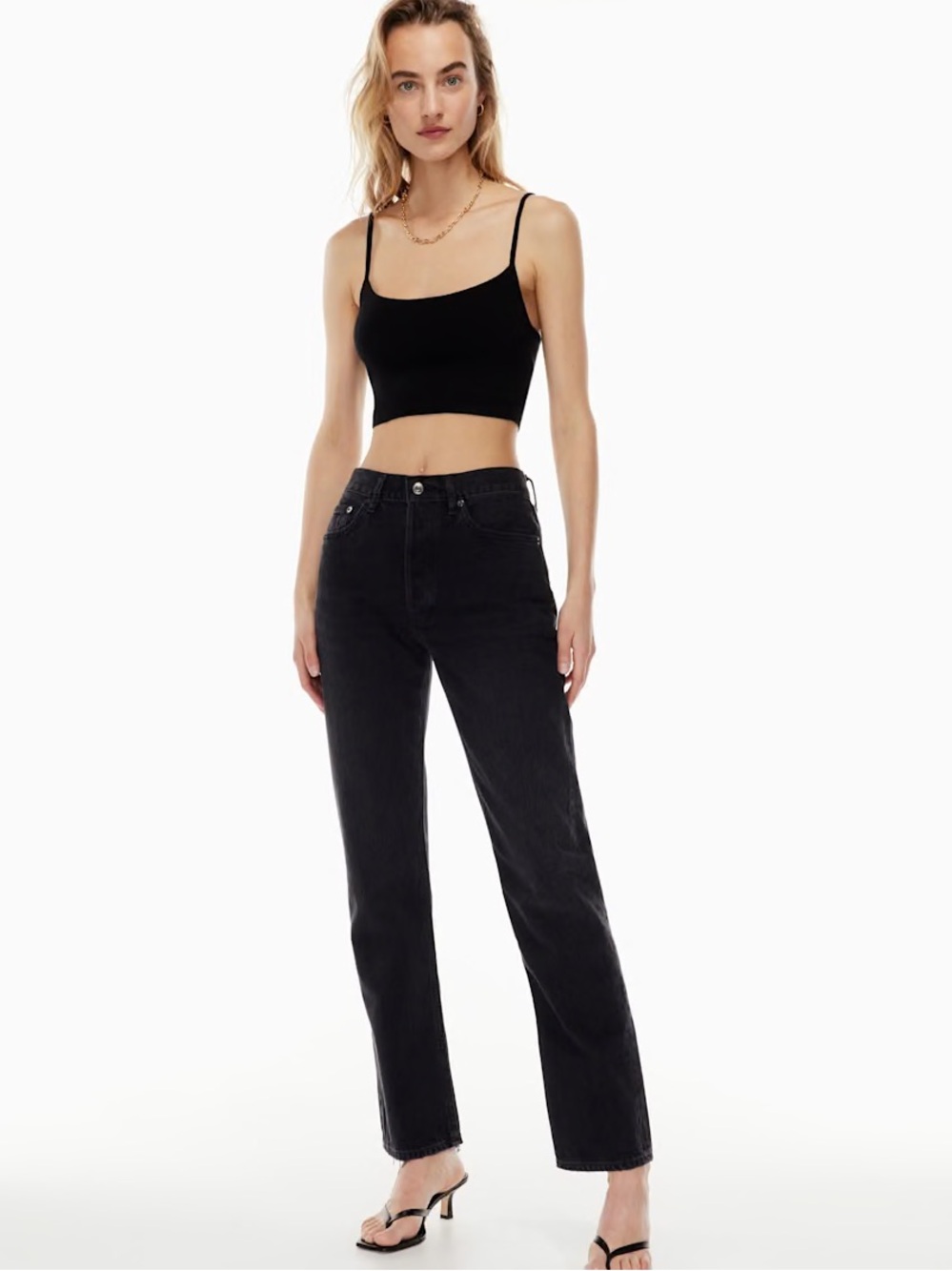 AGOLDE Lana High Rise Straight Jeans in Haywire Vintage Black size 24